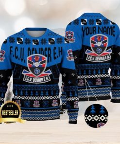 FCV Dender EH Ugly Christmas Sweater Logo Custom Name Gift Fans