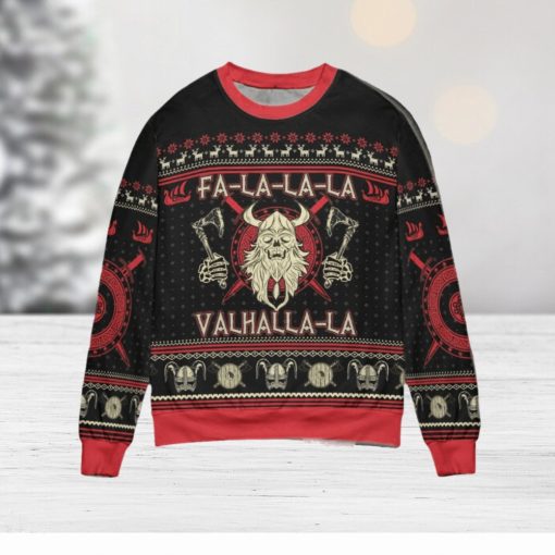 FaLaLa ValhallaLa Viking Christmas Christmas Ugly Sweater 3D