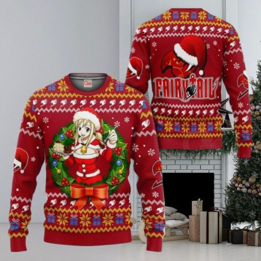 Fairy Tail Lucy Heartfilia Ugly Christmas Sweater Anime Xmas