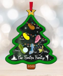 Family Christmas Tree, Personalized Acrylic Ornament, Christmas Gifts