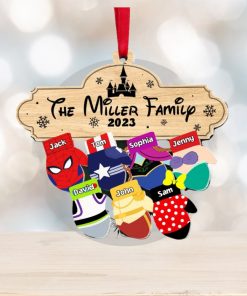 Family Mittens, Personalized Acrylic Ornament, Christmas Gift For Family