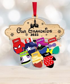 Family Mittens, Personalized Acrylic Ornament, Gift For Grandparents, Parents, Christmas Ornament