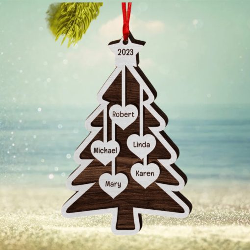 Family Personalized Wood Ornament   Gift For Family  Christmas Gift  Family Ornament