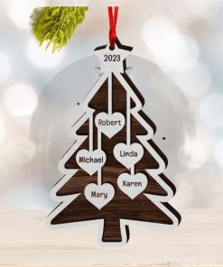 Family Personalized Wood Ornament   Gift For Family  Christmas Gift  Family Ornament