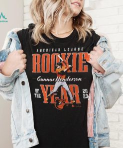 Fanatics Branded Gunnar Henderson Black Baltimore Orioles 2023 AL Rookie of the Year T Shirt