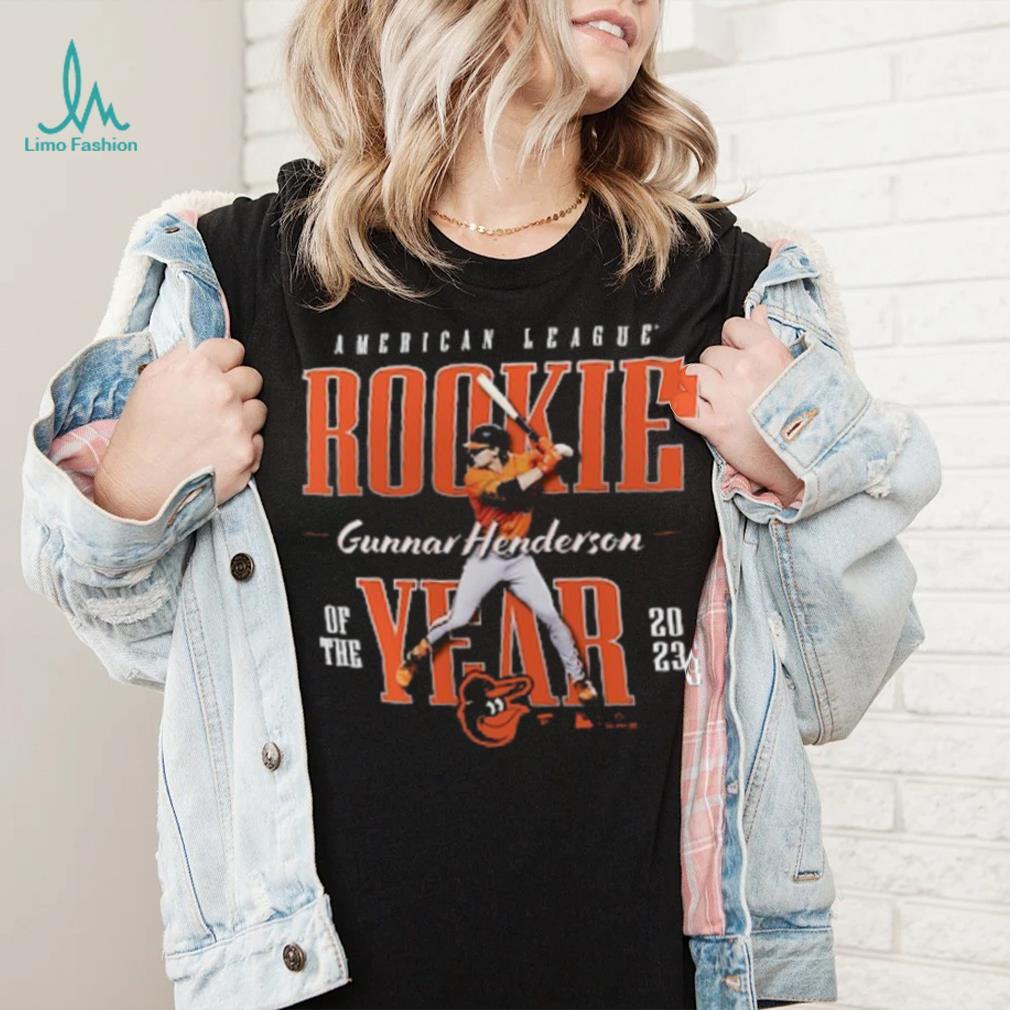 Fanatics Branded Gunnar Henderson Black Baltimore Orioles 2023 AL Rookie of the Year T Shirt Fanatics Branded Gunnar Henderson Black Baltimore Orioles 2023 AL Rookie of the Year T Shirt