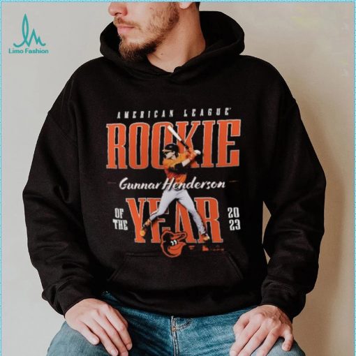 Fanatics Branded Gunnar Henderson Black Baltimore Orioles 2023 AL Rookie of the Year T Shirt