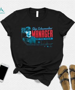 Fanatics Branded Skip Schumaker Black Miami Marlins 2023 NL Manager of the Year T Shirt