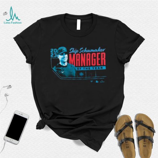 Fanatics Branded Skip Schumaker Black Miami Marlins 2023 NL Manager of the Year T Shirt