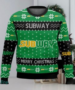 Fast Food Subway All Over Printed Ugly Christmas Sweater 2023 Christmas Gift Ideas Holiday Gift