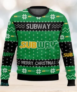 Fast Food Subway All Over Printed Ugly Christmas Sweater 2023 Christmas Gift Ideas Holiday Gift