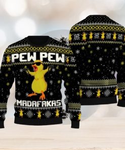 Fat Duck Duck Pew Pew Ugly Sweater