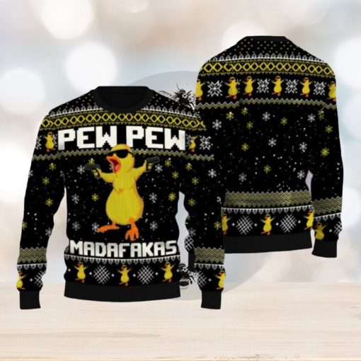 Fat Duck Duck Pew Pew Ugly Sweater