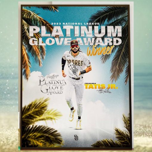 Fernando Tatis Jr is The 2023 National League Platinum Glove Award Winner Home Decor Poster Canvas