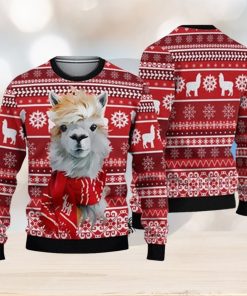 Festive Llama Xmas Christmas 3D Sweater