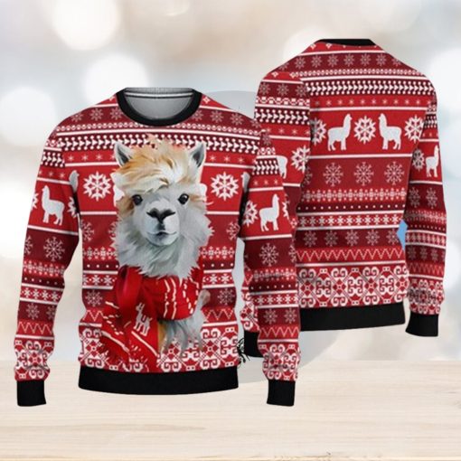 Festive Llama Xmas Christmas 3D Sweater