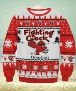 Fighting Cock Bourbon Christmas Ugly Sweater Gift For Men And Women