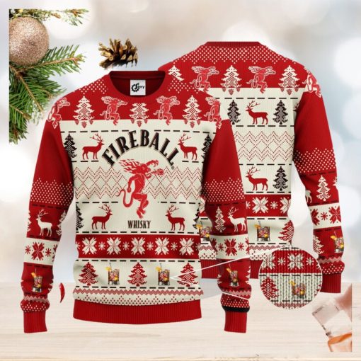 Fireball 3D Ugly Christmas Sweater Unisex Sweater Christmas Gift For Fireball Lover