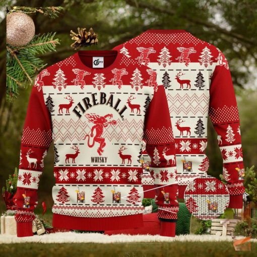 Fireball 3D Ugly Christmas Sweater Unisex Sweater Christmas Gift For Fireball Lover