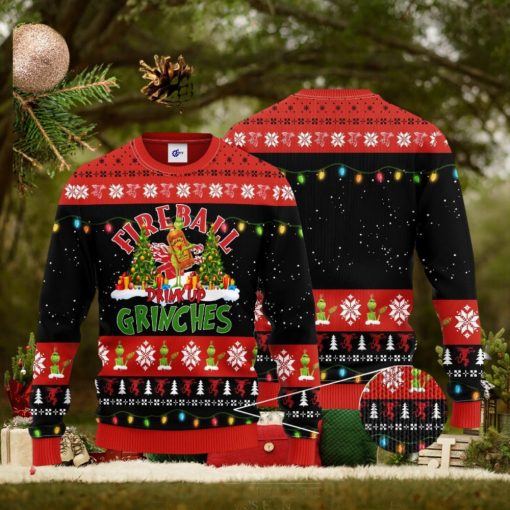 Fireball Drink Up Grinches 3D Ugly Christmas Sweater Unisex Sweater Christmas Gift