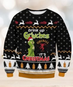 Fireball Drink Up Grinches Christmas Ugly Sweater Gift For Men And Women