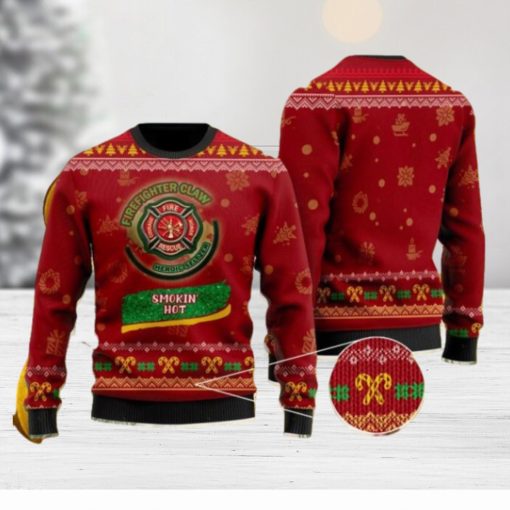 Firefighter Claw Heroic Seltzer Ugly Christmas Sweater 3D