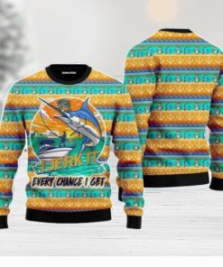 Fishing I Jerk It Every Change I Get Christmas Unisex Ugly Sweater