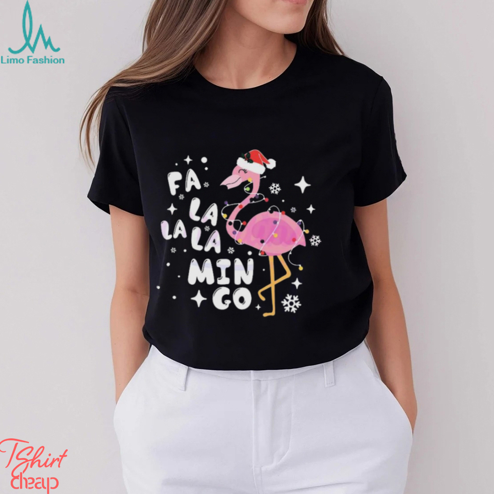 Flamingo Santa Christmas Lights Shirt Flamingo Santa Christmas Lights Shirt