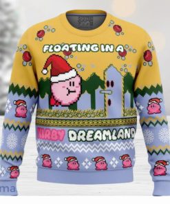 Floating In A Kirby Dreamland Ugly Christmas Sweater Gift For Men And Women