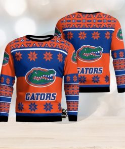 Florida Gators Logo Big Snowflake Pattern Ugly Christmas Sweater