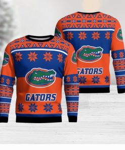 Florida Gators Logo Big Snowflake Pattern Ugly Christmas Sweater