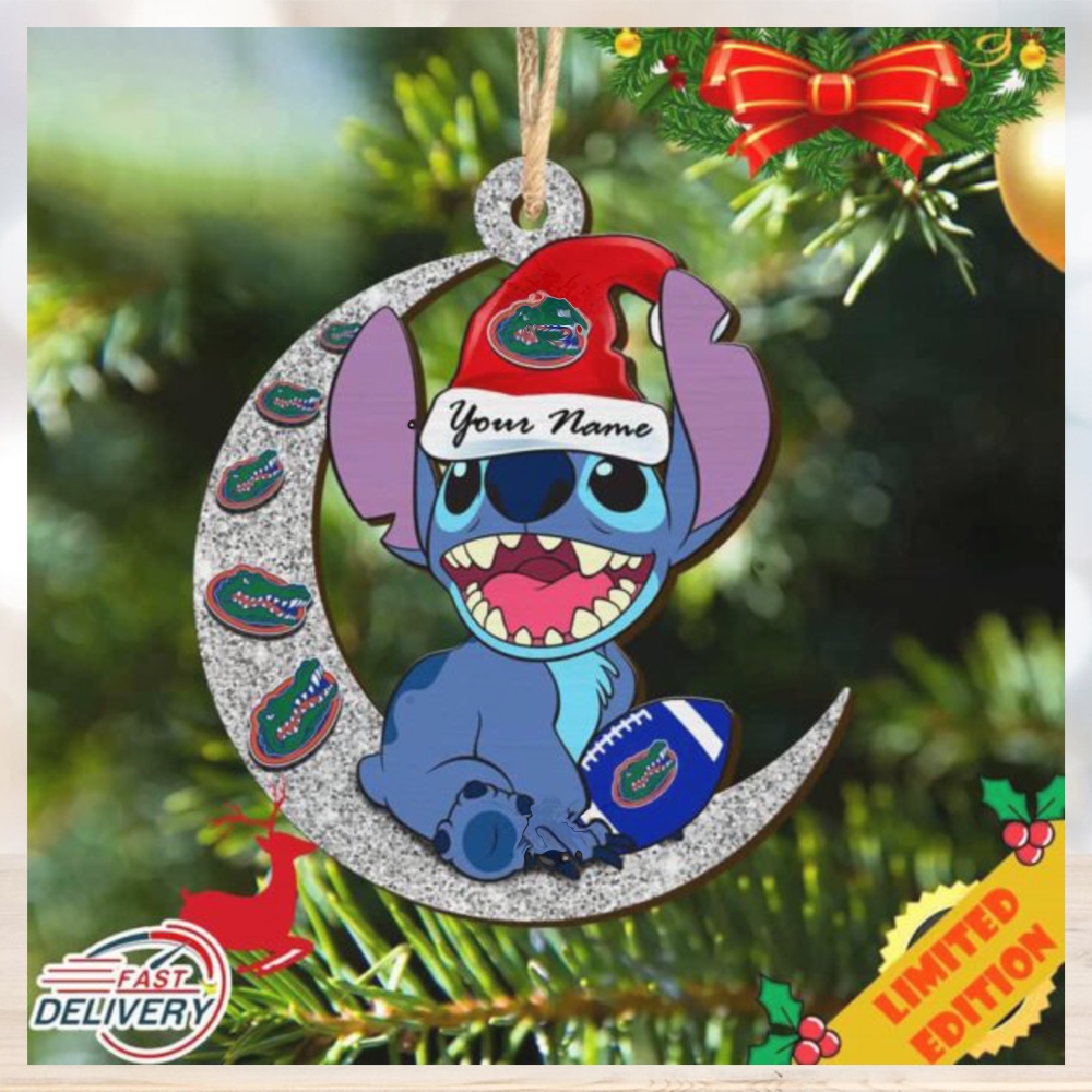 Florida Gators Stitch Christmas Ornament NCAA And Stitch With Moon Ornament Florida Gators Stitch Christmas Ornament NCAA And Stitch With Moon Ornament
