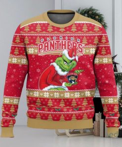 Florida Panthers Grinch AOP Ugly Christmas Sweater Christmas Gift For Men And Women