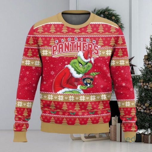 Florida Panthers Grinch AOP Ugly Christmas Sweater Christmas Gift For Men And Women