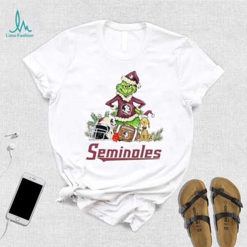 Florida State Seminoles Grinch and Max dog funny Christmas shirt