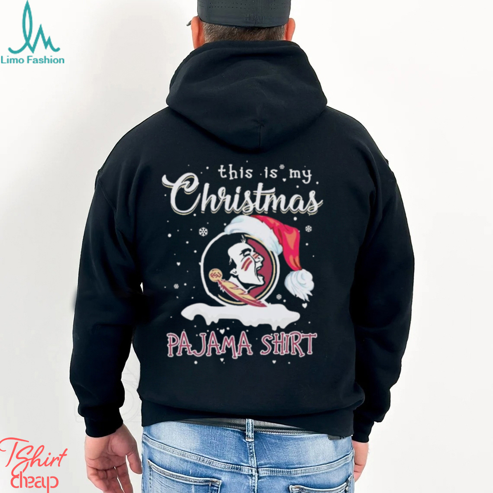 Florida State Seminoles Logo Santa Hat This Is My Christmas Pajama Shirt Florida State Seminoles Logo Santa Hat This Is My Christmas Pajama Shirt