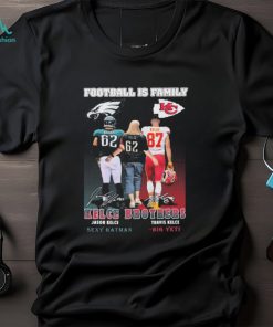 Football Is Family Kelce Brothers Jason Kelce Sexy Batman And Travis Kelce Big Yeti Signatures shirt