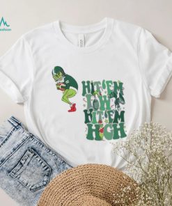 Football Santa Grinch Hit Em Low Hit Em High Shirt