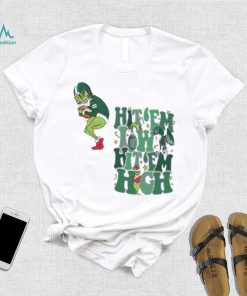 Football Santa Grinch Hit Em Low Hit Em High Shirt