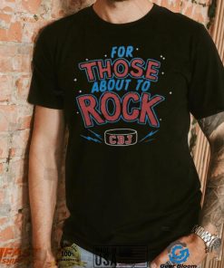 For Those About To Rock Columbus Blue Jackets Retro Hockey T Shirt