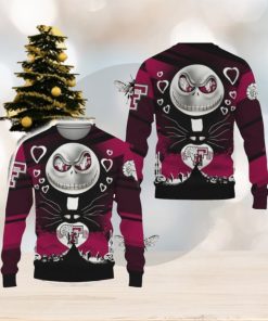 Fordham Rams Champion Jack Skellington Funny 3D Ugly Christmas Sweater Gift For Fans