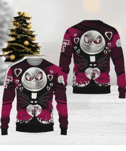 Fordham Rams Champion Jack Skellington Funny 3D Ugly Christmas Sweater Gift For Fans