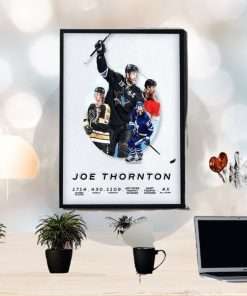 Former MVP Joe Thornton Retirement Summary Of All Titles Home Decor Poster Canvas
