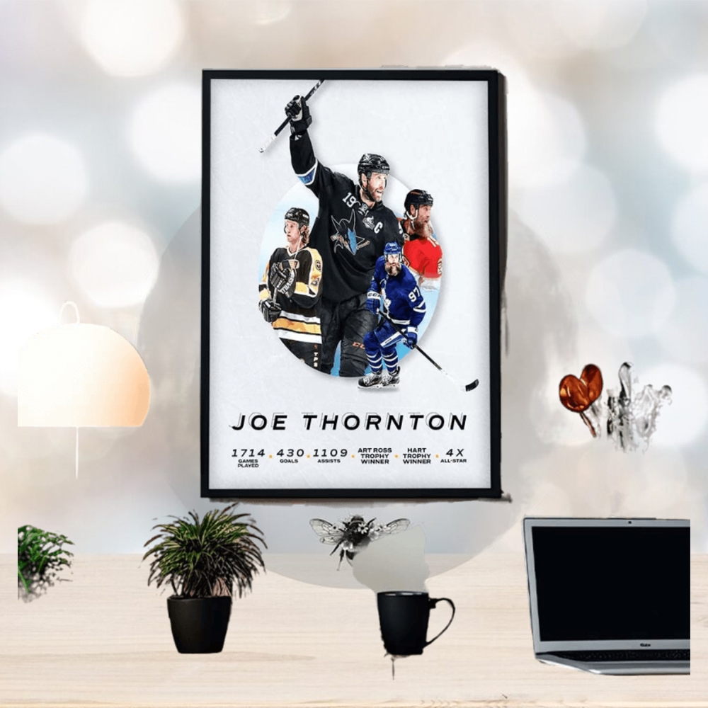 Former MVP Joe Thornton Retirement Summary Of All Titles Home Decor Poster Canvas Former MVP Joe Thornton Retirement Summary Of All Titles Home Decor Poster Canvas