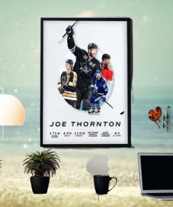 Former MVP Joe Thornton Retirement Summary Of All Titles Home Decor Poster Canvas