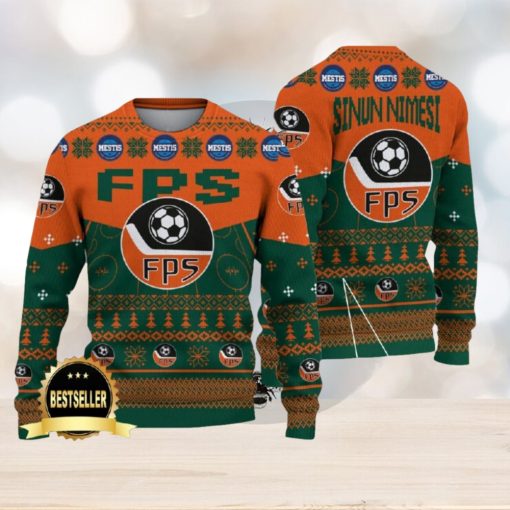 Forssan Palloseura Ugly Christmas Sweater Logo Custom Name Gift Fans