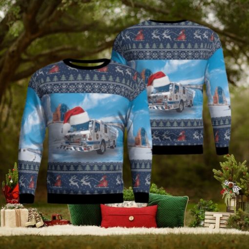 Fort Worth, Texas, Fort Worth Fire Department Christmas Aop Ugly Sweater Family Gift