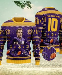 Fran Tarkenton minnesota vikings NFL Ugly Christmas Sweater Gift Holidays