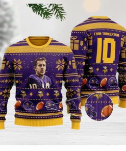 Fran Tarkenton minnesota vikings NFL Ugly Christmas Sweater Gift Holidays