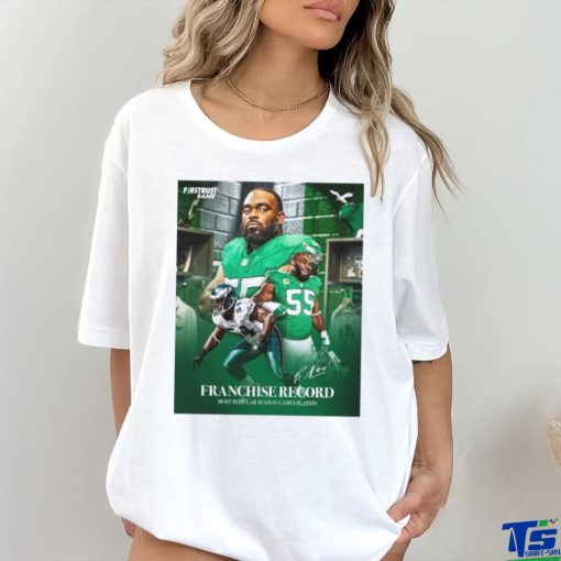 Franchise Record Most Regular Season Games Played Signature Poster shirt